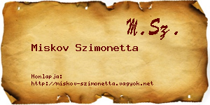 Miskov Szimonetta névjegykártya